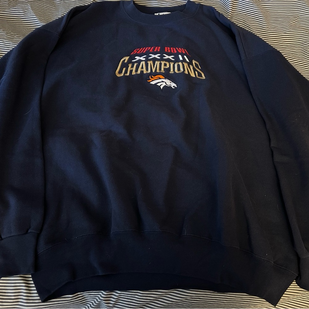 Vintage 1998 Broncos Super Bowl Champions Sweatshirt - Navy - Size “Men’s” XXL